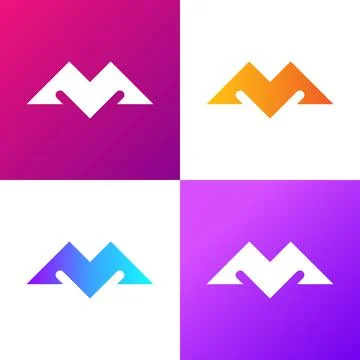 Logo M letter elegant vector design template. M font Unique modern icon Stock Illustration