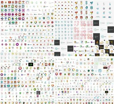 Logo mega collection Stock Illustration