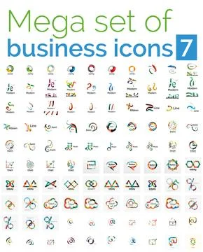 Logo mega collection Stock Illustration