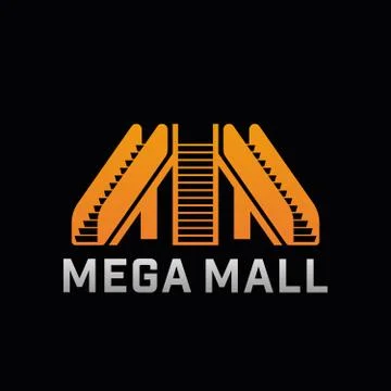 Logo of Mega Mall shop. Stock Illustration