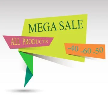 The logo with Mega sale message Stock Illustration