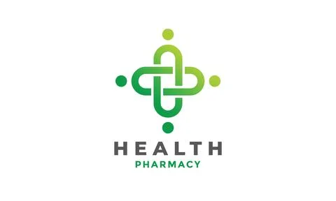 Logo minimalis healtcare teamwork Stock Illustration