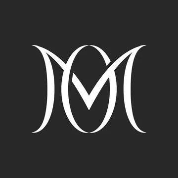 Logo MO or OM monogram blending classic and contemporary design elements wi.. Stock Illustration