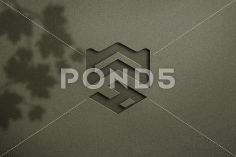 Logo Mockup on Debossed Effect PSD 템플릿