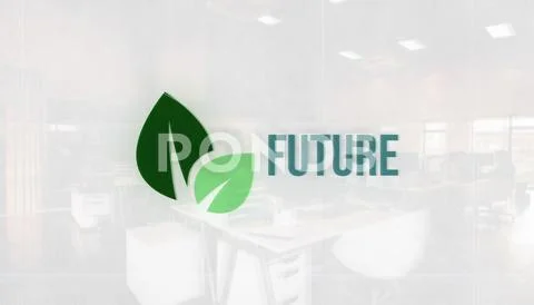 Logo mockup on glossy white wall PSD 模板