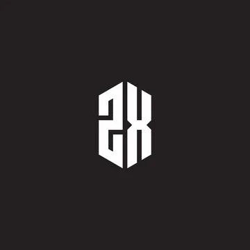 Logo monogram with hexagon shape style design template Stock Illustration