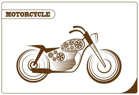 Logo motorcycle. Vector illustration. Stock Illustration
