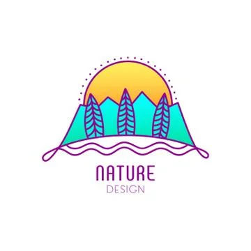 Logo mountain  Stock Illustration