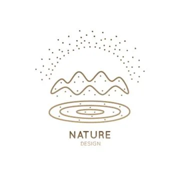 Logo mountain landscape Illustrazione stock