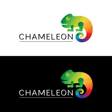 Logo multicolored chameleon.  Stock Illustration