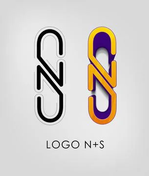 LOGO N + S VECTOR FILE EPS Stock Illustration