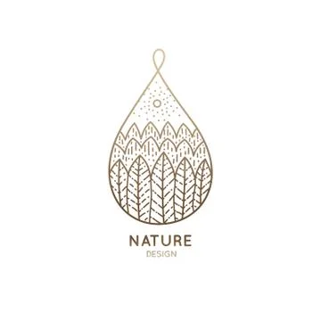 Logo nature drop Stock Illustration