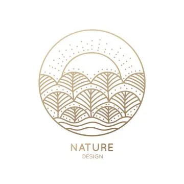 Logo nature Illustrazione stock