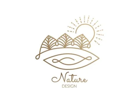 Logo nature Illustrazione stock