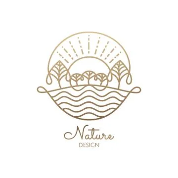 Logo nature Illustrazione stock