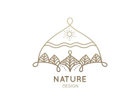 Logo nature Illustrazione stock
