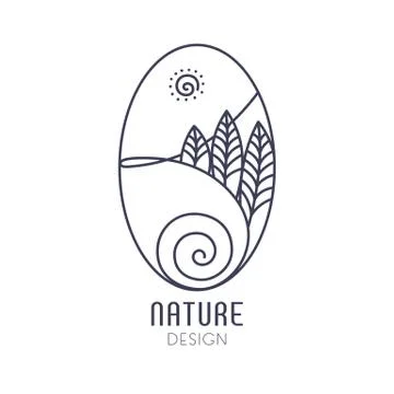Logo nature Illustrazione stock