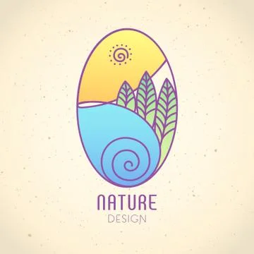 Logo nature Illustrazione stock