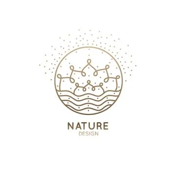 Logo nature mandala Illustrazione stock