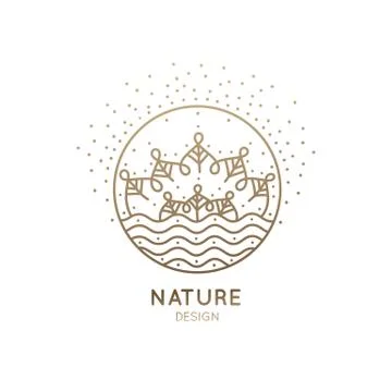 Logo nature mandala Stock Illustration