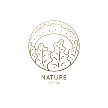 Logo nature sun Illustrazione stock