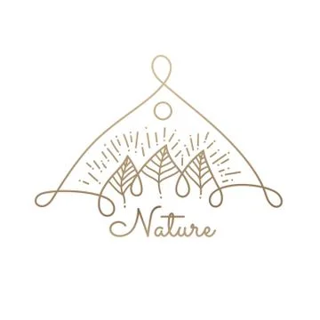 Logo nature trees Stock Illustration