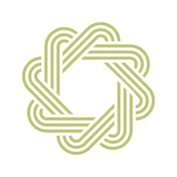 Logo octagon line abstract vector Stock Illustration