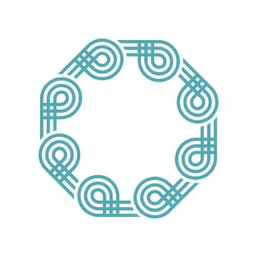 Logo octagon line abstract vector Stock-Illustration