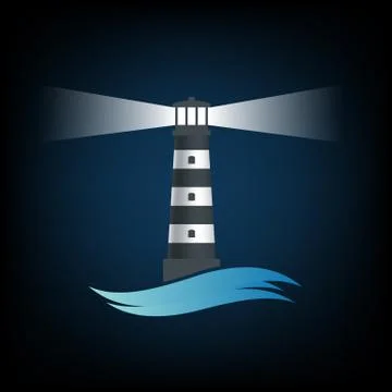 Logo old lighthouse. Vector image. Stock-Illustration