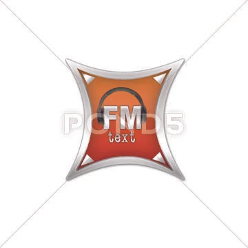 Logo for online radio PSD-Vorlage
