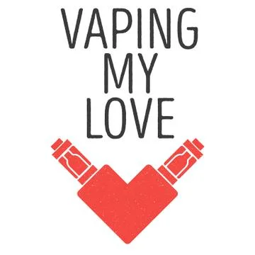 Logo or emblem of two electronic cigarettes 스톡 일러스트