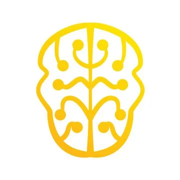 Logo or Icon template shape brain Stock Illustration