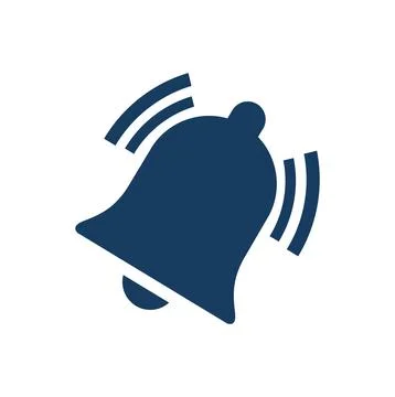 The logo or symbol of a ringing bell. Can be used for logos Stock Illustration