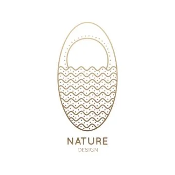 Logo oval nature Stock Illustration