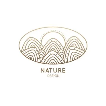 Logo oval nature Stock Illustration