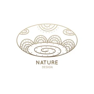 Logo oval nature Stock Illustration