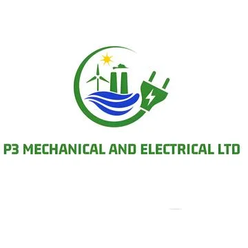 Logo for p3 mechanical and electrical ltd, which is the name of a company Illustrazione stock