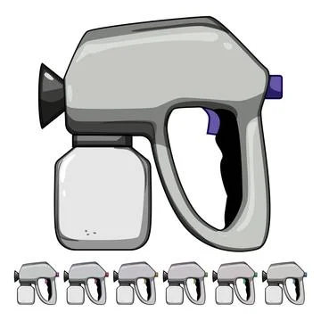 Logo paint sprayer cartoon vector graphic Stock Illustration