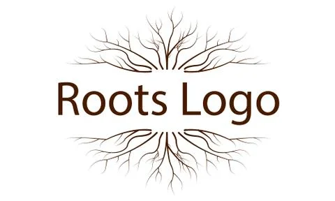 Logo with a pattern of tree roots Stock Illustration
