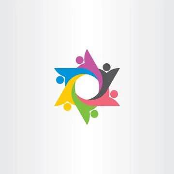 Logo people group team vector symbol element Illustrazione stock