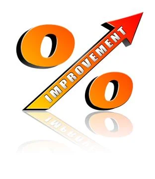 Logo percentage increases Stock Illustration