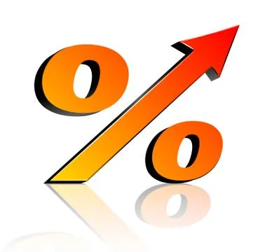 Logo percentage increases Stock Illustration