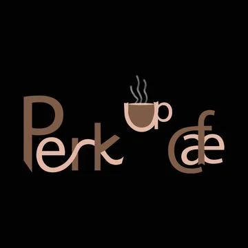 Logo-perk-up-cafe, vector, eps, logo template Illustrazione stock