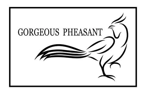Logo of pheasant that is walking eps 10 Stock Illustration