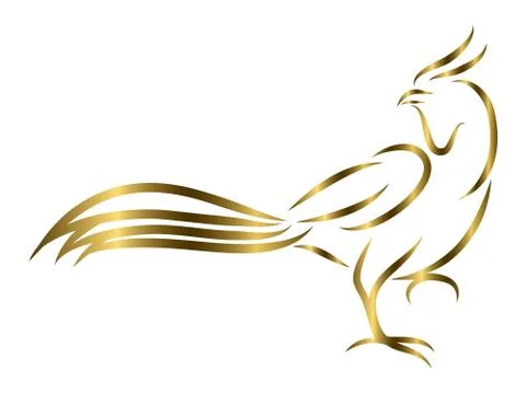 Logo of pheasant that is walking eps 10 Stock Illustration