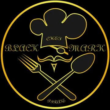 Logo in a pirate theme / restaurant icon / abstraction Stock Illustration