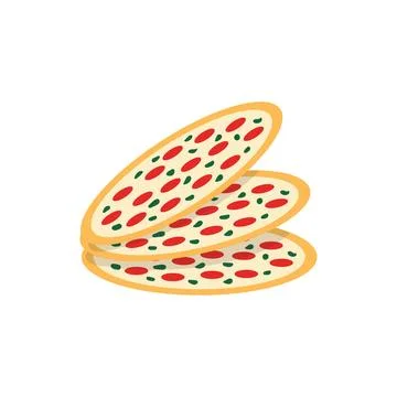 Logo pizza stack overlay unique design isolated unique イラスト素材