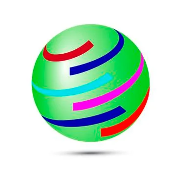 Logo planet around the world Stock Illustration
