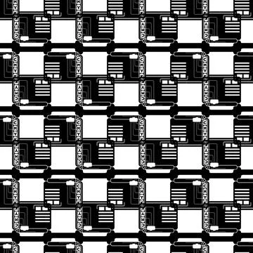 Logo printer pattern seamless vector Stock Illustration