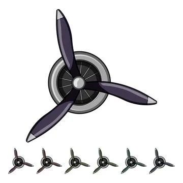 Logo propeller cartoon vector graphic Stock Illustration